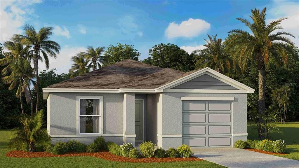 Front exterior of a new home in Brighton Park, Hudson, FL, highlighting curb appeal (Image 1). Front exterior of a new home in Brighton Park, Hudson, FL, highlighting curb appeal (Image 1).