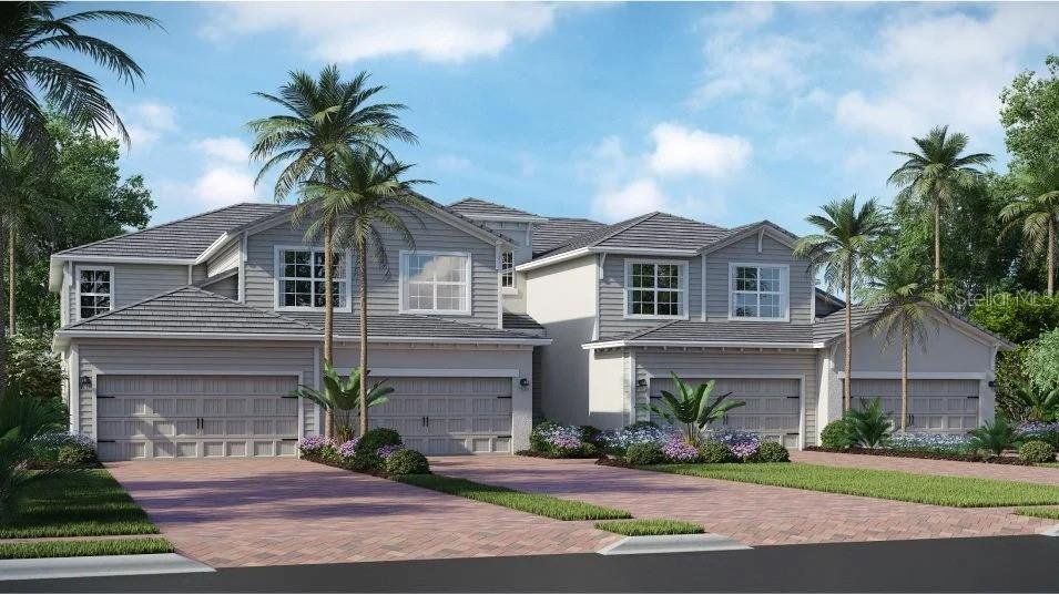 Front exterior of a new home in Wellen Park Golf & Country Club, Venice, FL, highlighting curb appeal (Image 1). Front exterior of a new home in Wellen Park Golf & Country Club, Venice, FL, highlighting curb appeal (Image 1).
