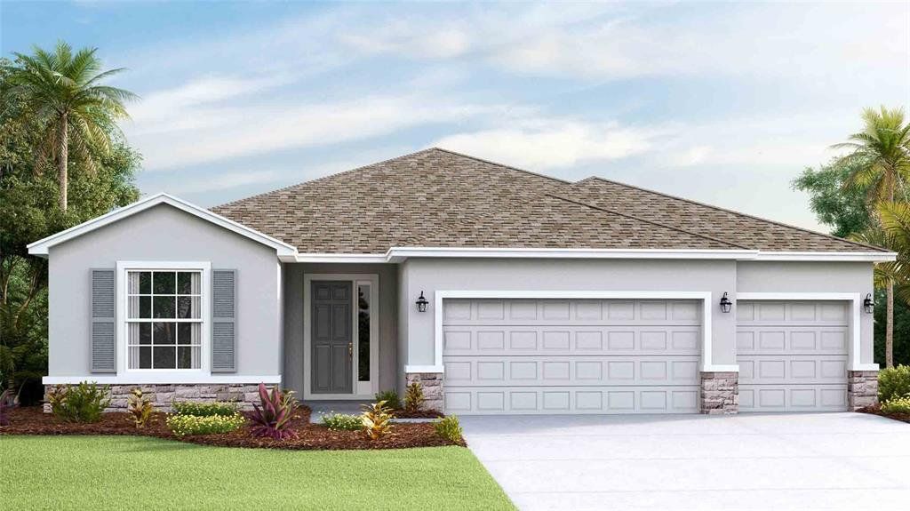 Front exterior of a new home in Star Farms at Lakewood Ranch, Lakewood Ranch, FL, highlighting curb appeal (Image 1). Front exterior of a new home in Star Farms at Lakewood Ranch, Lakewood Ranch, FL, highlighting curb appeal (Image 1).