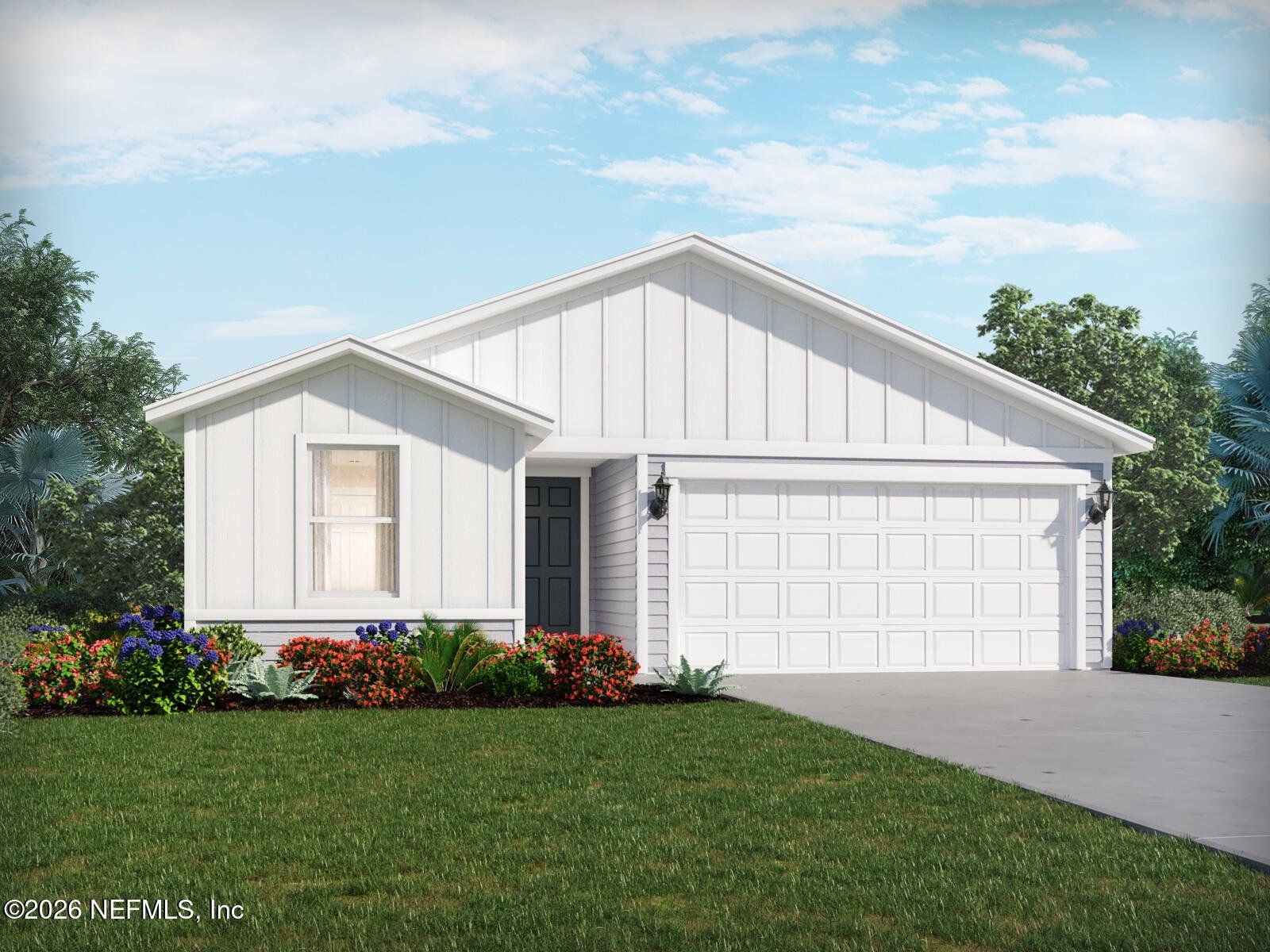 Front exterior of a new home in , Jacksonville, FL, highlighting curb appeal (Image 1). Front exterior of a new home in , Jacksonville, FL, highlighting curb appeal (Image 1).