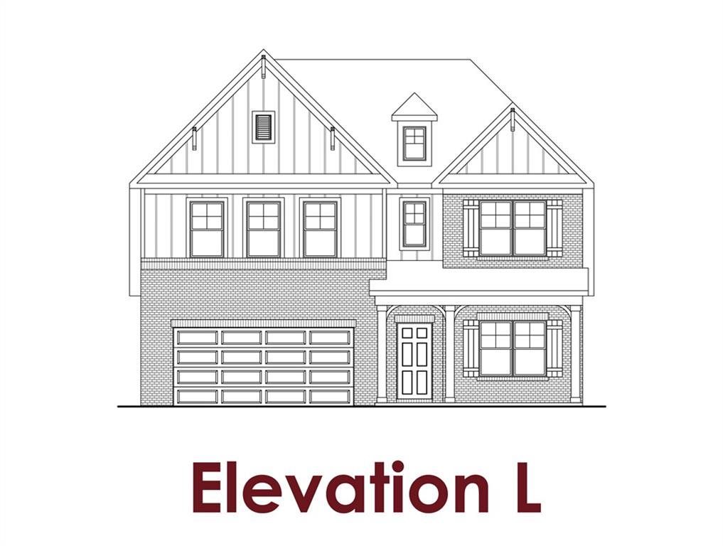 Exterior rendering of this home design in Summerlin, Winder, GA (Image 1). Exterior rendering of this home design in Summerlin, Winder, GA (Image 1).