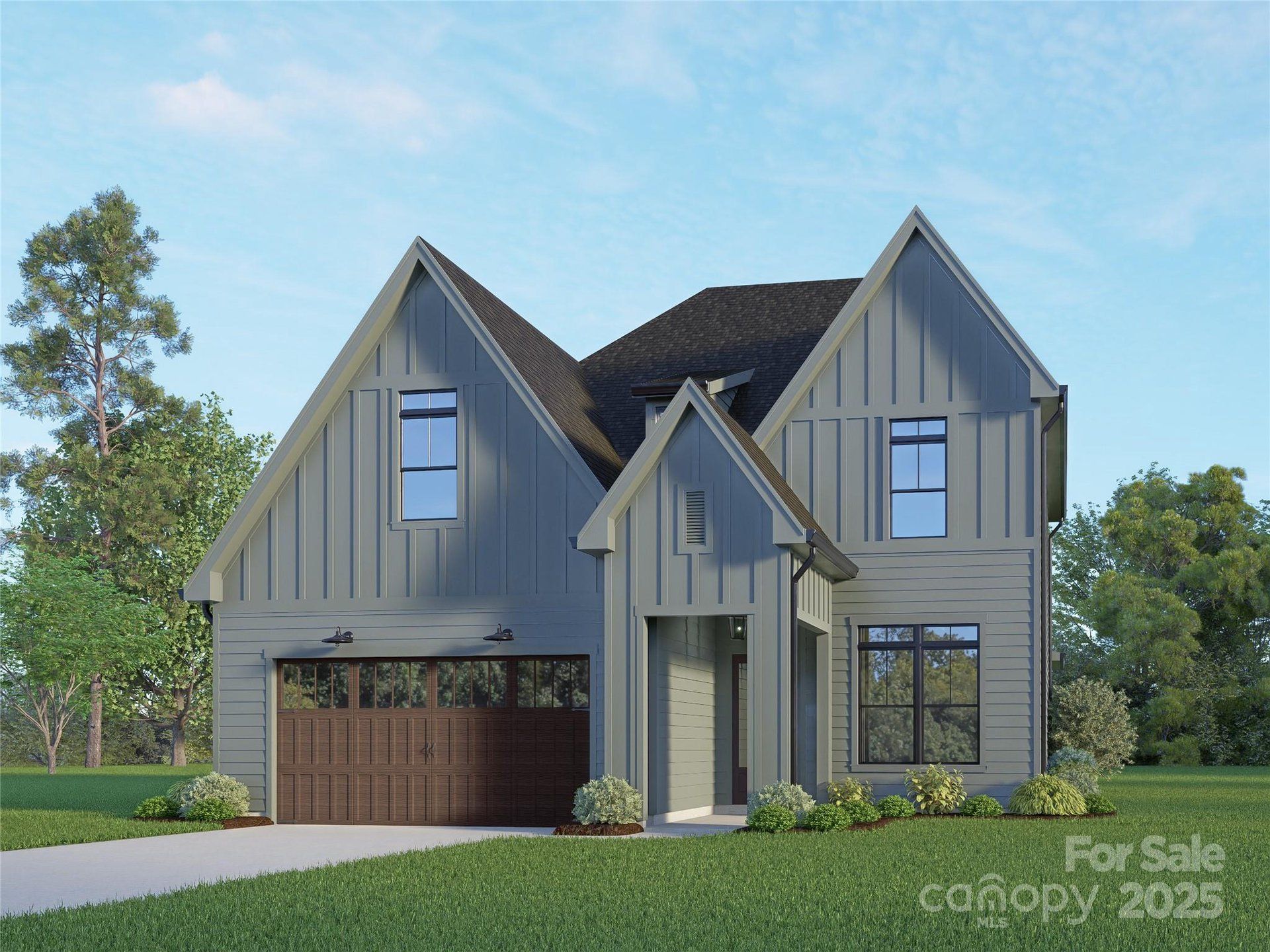 Front exterior of a new home in , Charlotte, NC, highlighting curb appeal (Image 1).