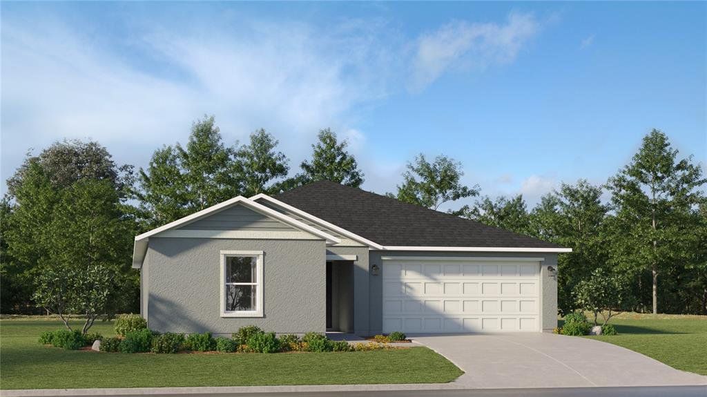 Front exterior of a new home in Heath Preserve, Ocala, FL, highlighting curb appeal (Image 1). Front exterior of a new home in Heath Preserve, Ocala, FL, highlighting curb appeal (Image 1).
