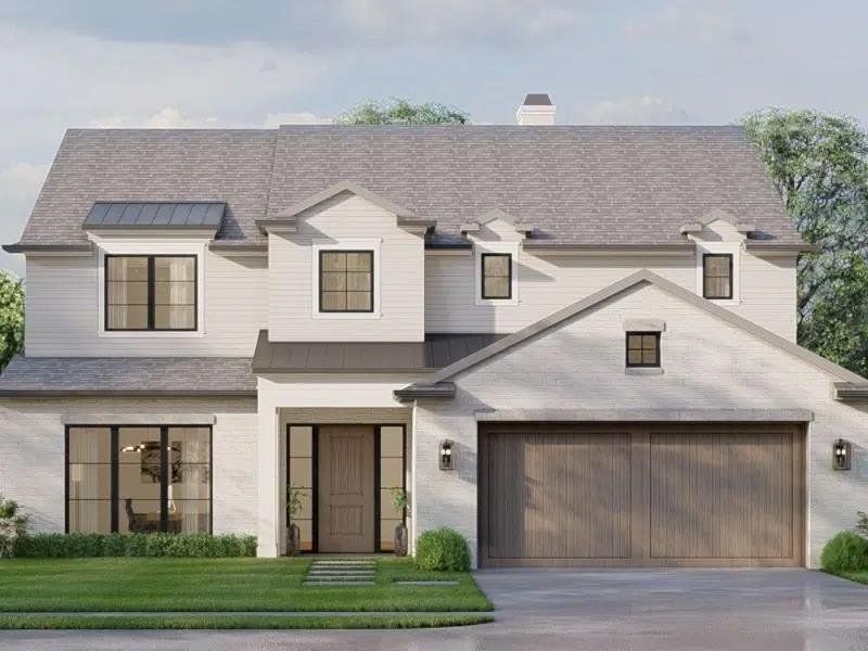 Front exterior of a new home in , Dallas, TX, highlighting curb appeal (Image 1). Front exterior of a new home in , Dallas, TX, highlighting curb appeal (Image 1).