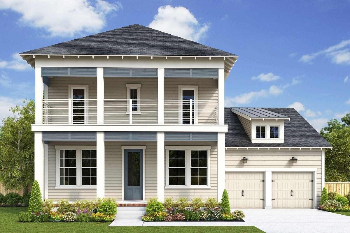Front exterior of a new home in , Charleston, SC, highlighting curb appeal (Image 1). Front exterior of a new home in , Charleston, SC, highlighting curb appeal (Image 1).