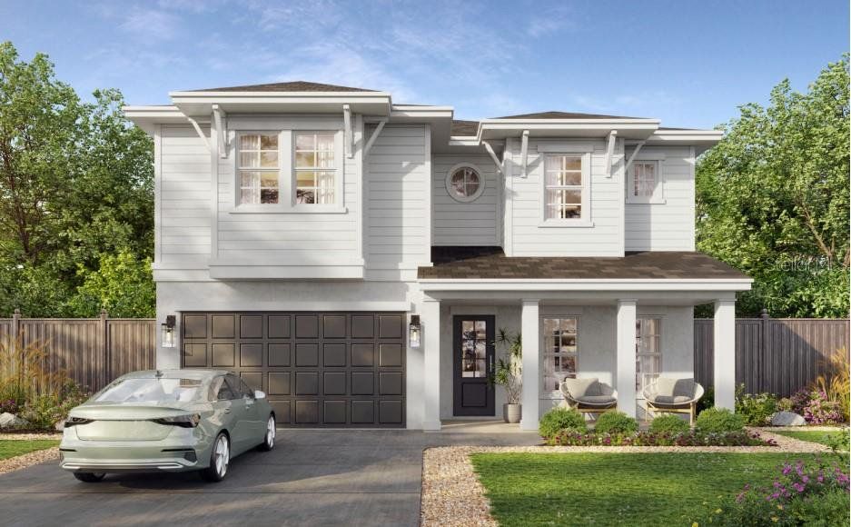 Front exterior of a new home in , Tampa, FL, highlighting curb appeal (Image 1). Front exterior of a new home in , Tampa, FL, highlighting curb appeal (Image 1).
