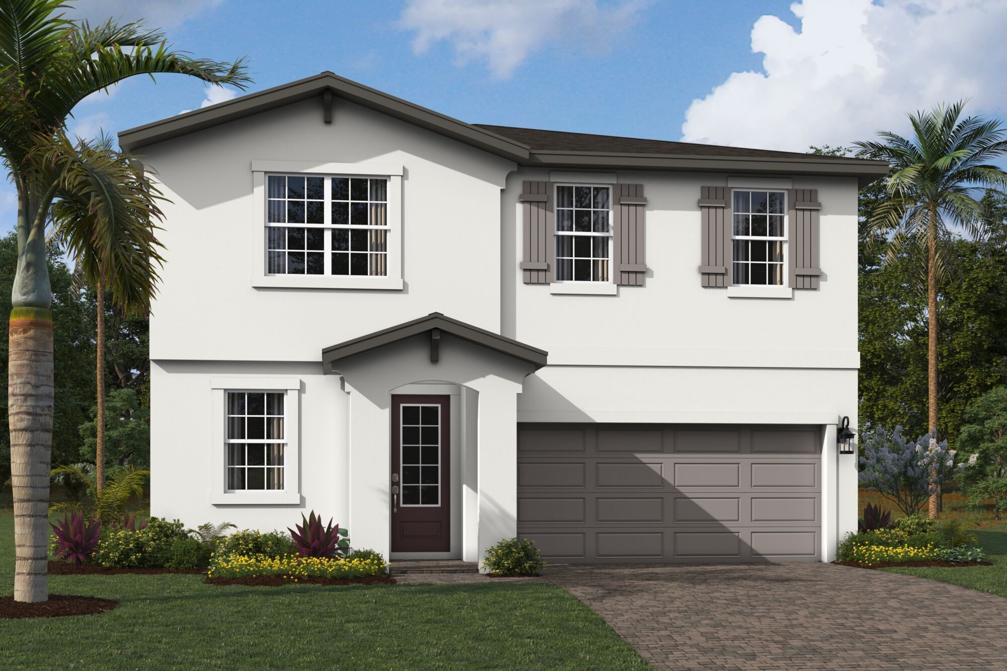 Front exterior of a new home in Forest, Lake Worth, FL, highlighting curb appeal (Image 1). Front exterior of a new home in Forest, Lake Worth, FL, highlighting curb appeal (Image 1).