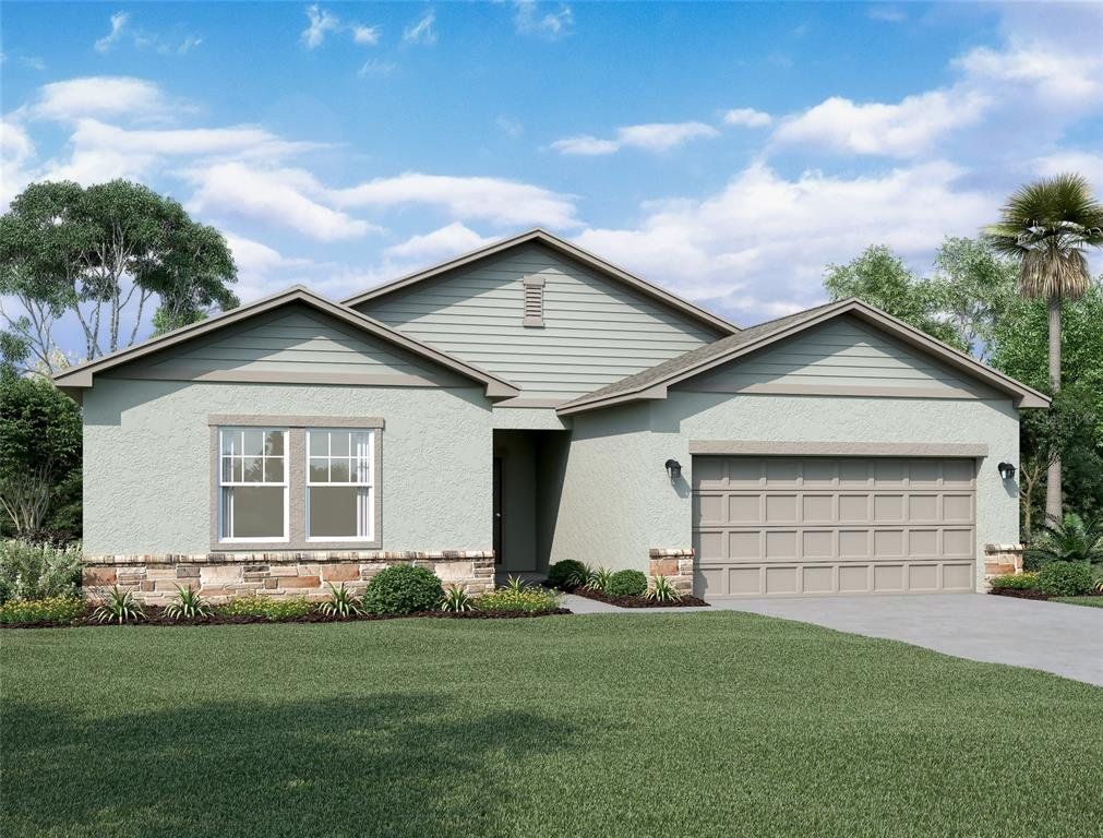 Front exterior of a new home in Vista Walk, Dade City, FL, highlighting curb appeal (Image 1). Front exterior of a new home in Vista Walk, Dade City, FL, highlighting curb appeal (Image 1).