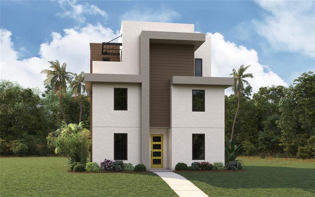 Front exterior of a new home in , Tampa, FL, highlighting curb appeal (Image 1). Front exterior of a new home in , Tampa, FL, highlighting curb appeal (Image 1).