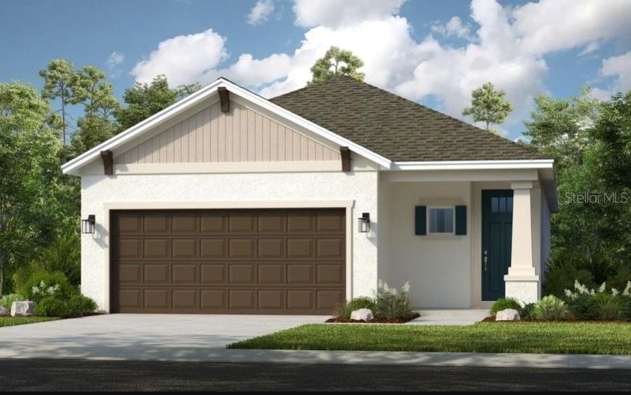 Front exterior of a new home in Westview Community Group Page, Poinciana, FL, highlighting curb appeal (Image 1). Front exterior of a new home in Westview Community Group Page, Poinciana, FL, highlighting curb appeal (Image 1).