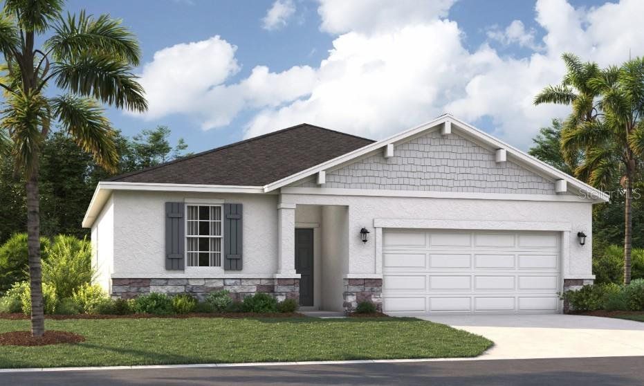 Front exterior of a new home in Scenic Terrace, Lake Hamilton, FL, highlighting curb appeal (Image 1). Front exterior of a new home in Scenic Terrace, Lake Hamilton, FL, highlighting curb appeal (Image 1).