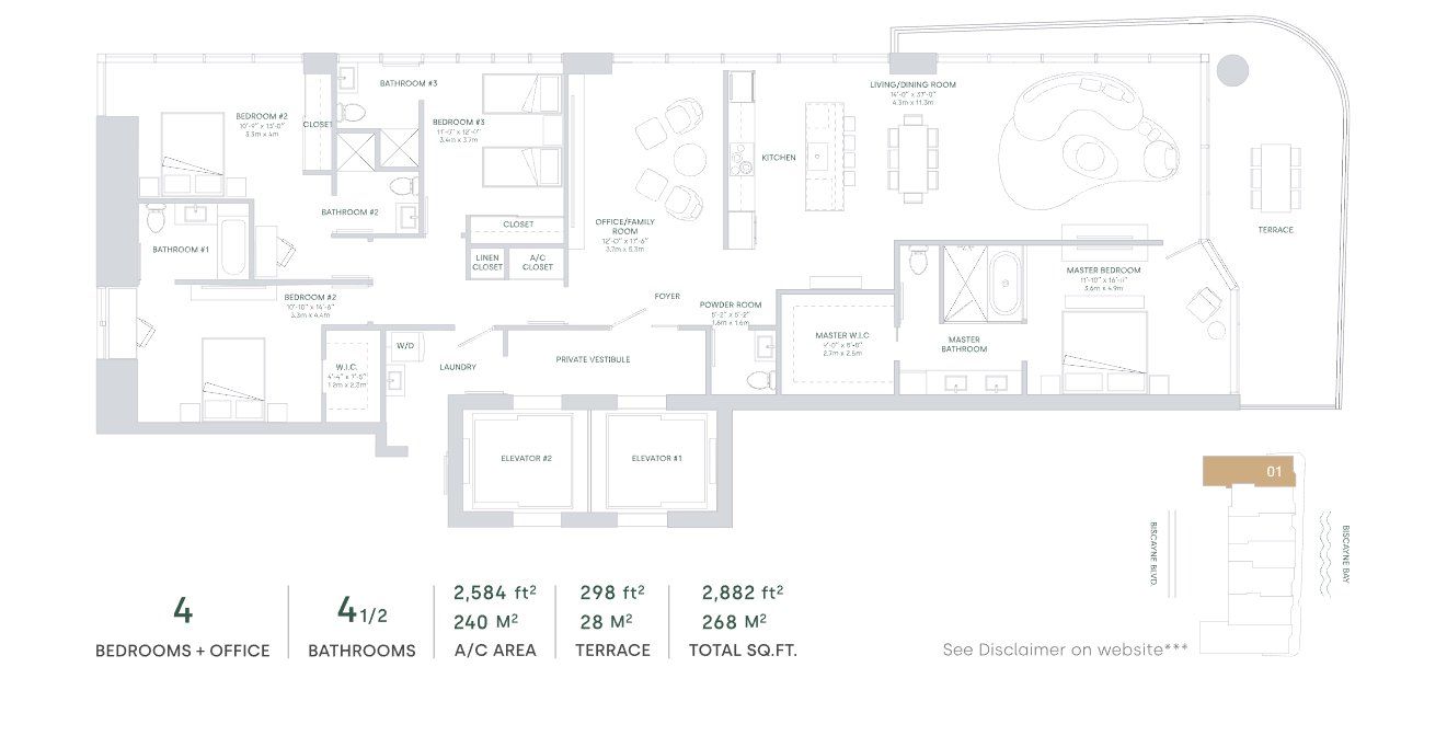 2D floor plan layout for the Line 01 - South Tower by The Melo Group in Aria Reserve, Miami, FL (Image 1). 2D floor plan layout for the Line 01 - South Tower by The Melo Group in Aria Reserve, Miami, FL (Image 1).