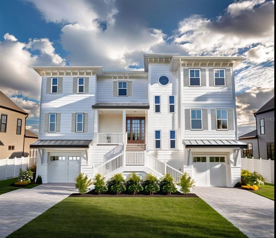Front exterior of a new home in , St. Petersburg, FL, highlighting curb appeal (Image 1). Front exterior of a new home in , St. Petersburg, FL, highlighting curb appeal (Image 1).