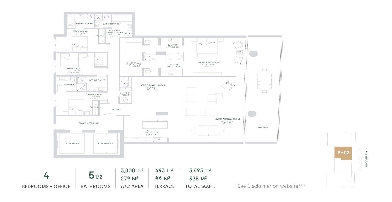 2D floor plan layout for the PH02 - South Tower by The Melo Group in Aria Reserve, Miami, FL (Image 1). 2D floor plan layout for the PH02 - South Tower by The Melo Group in Aria Reserve, Miami, FL (Image 1).