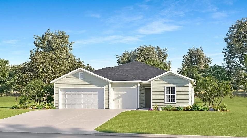 Front exterior of a new home in Trailhead Landing, Alachua, FL, highlighting curb appeal (Image 1). Front exterior of a new home in Trailhead Landing, Alachua, FL, highlighting curb appeal (Image 1).