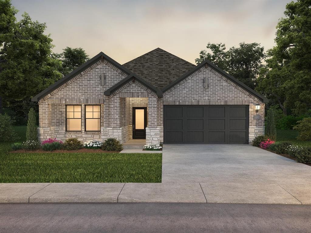 Front exterior of a new home in Trails of Lavon - Signature Series, Lavon, TX, highlighting curb appeal (Image 1). Front exterior of a new home in Trails of Lavon - Signature Series, Lavon, TX, highlighting curb appeal (Image 1).