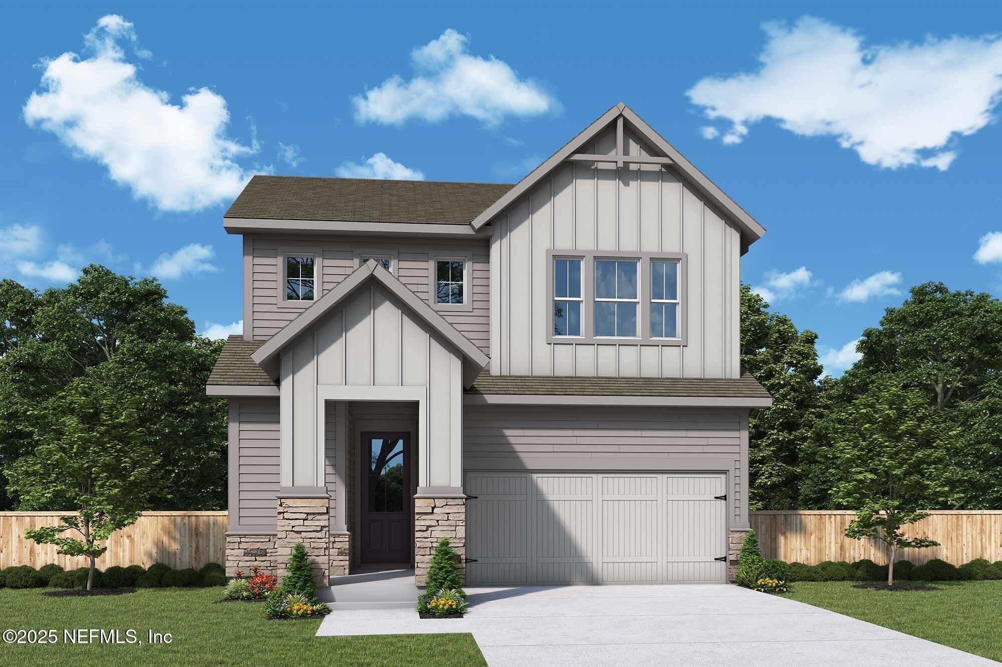 Front exterior of a new home in , Jacksonville, FL, highlighting curb appeal (Image 1).