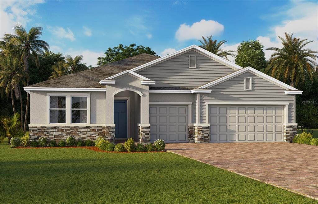 Front exterior of a new home in , Lakeland, FL, highlighting curb appeal (Image 1). Front exterior of a new home in , Lakeland, FL, highlighting curb appeal (Image 1).