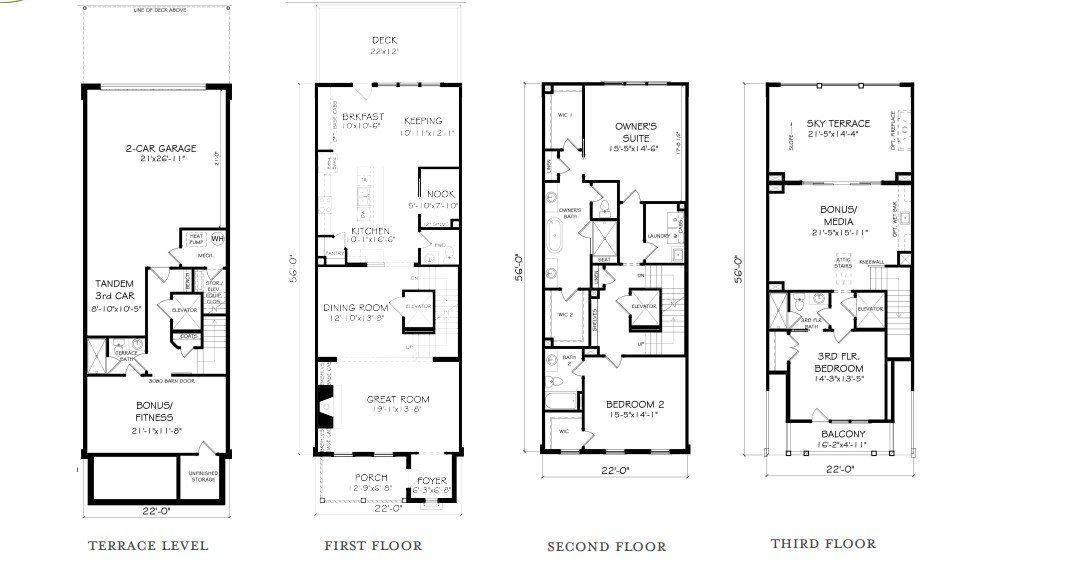 2D floor plan layout of this home in South on Main, Woodstock, GA (Image 1). 2D floor plan layout of this home in South on Main, Woodstock, GA (Image 1).