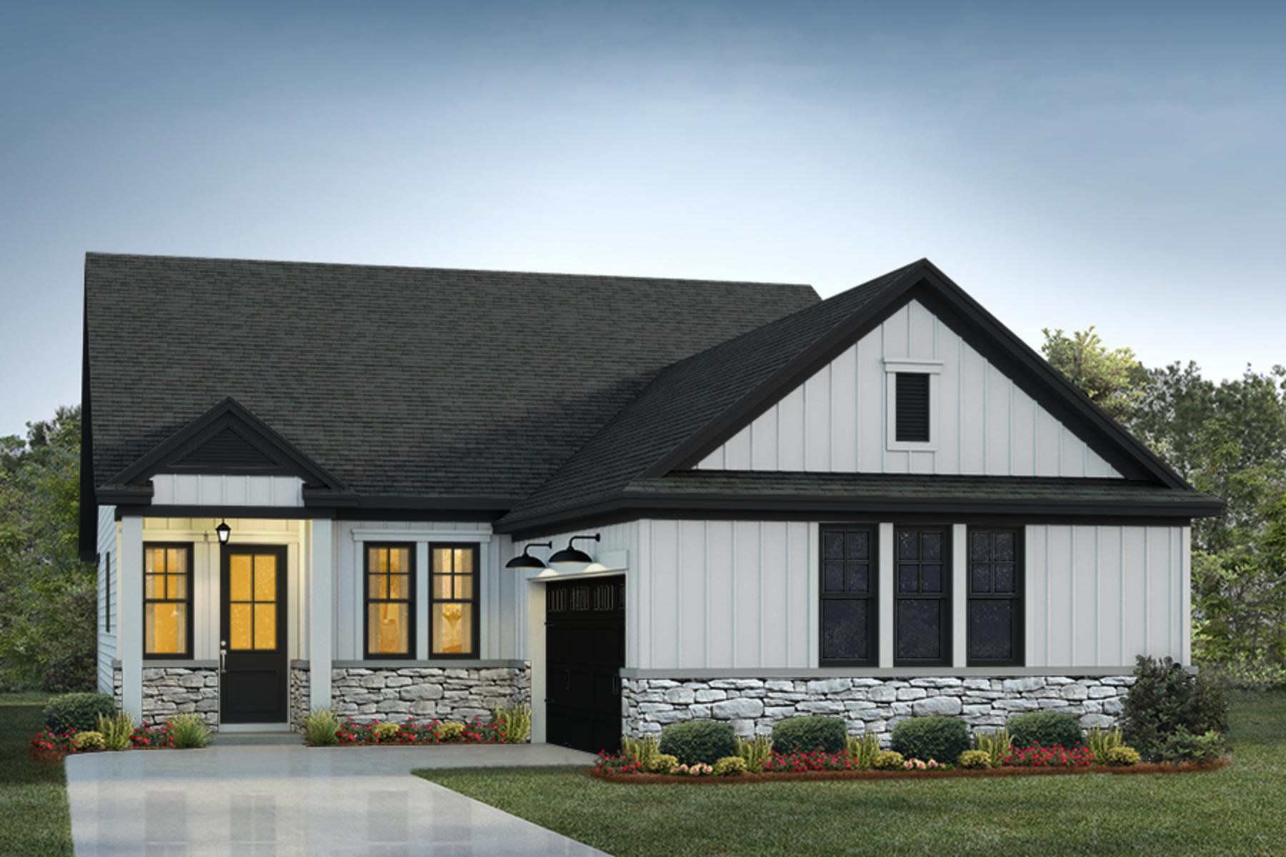 Front exterior of a new home in , Moncks Corner, SC, highlighting curb appeal (Image 1).