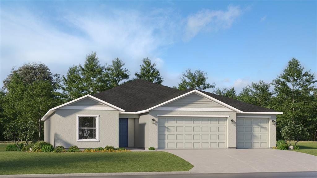Front exterior of a new home in Storey Creek: Executive Key Collection, Kissimmee, FL, highlighting curb appeal (Image 1). Front exterior of a new home in Storey Creek: Executive Key Collection, Kissimmee, FL, highlighting curb appeal (Image 1).