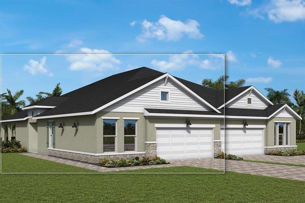 Front exterior of a new home in Gracewater at Sarasota, Sarasota, FL, highlighting curb appeal (Image 1). Front exterior of a new home in Gracewater at Sarasota, Sarasota, FL, highlighting curb appeal (Image 1).