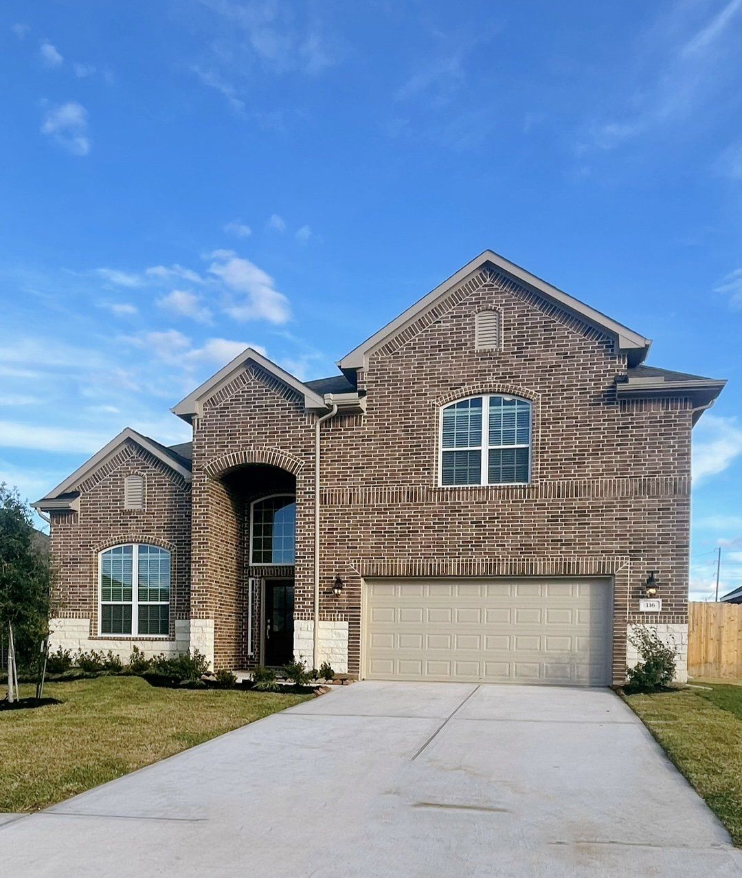 Representative exterior photo of a completed home built from the 2980 Morton by Century Communities in Town Creek Crossing, Montgomery, TX (Image 1).