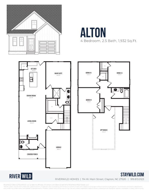 2D floor plan layout for the Alton by RiverWILD Homes in Archer's Park, Middlesex, NC (Image 1). 2D floor plan layout for the Alton by RiverWILD Homes in Archer's Park, Middlesex, NC (Image 1).