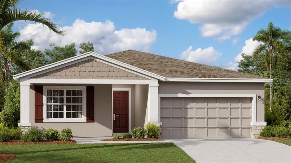 Front exterior of a new home in Storey Creek, Kissimmee, FL, highlighting curb appeal (Image 1). Front exterior of a new home in Storey Creek, Kissimmee, FL, highlighting curb appeal (Image 1).