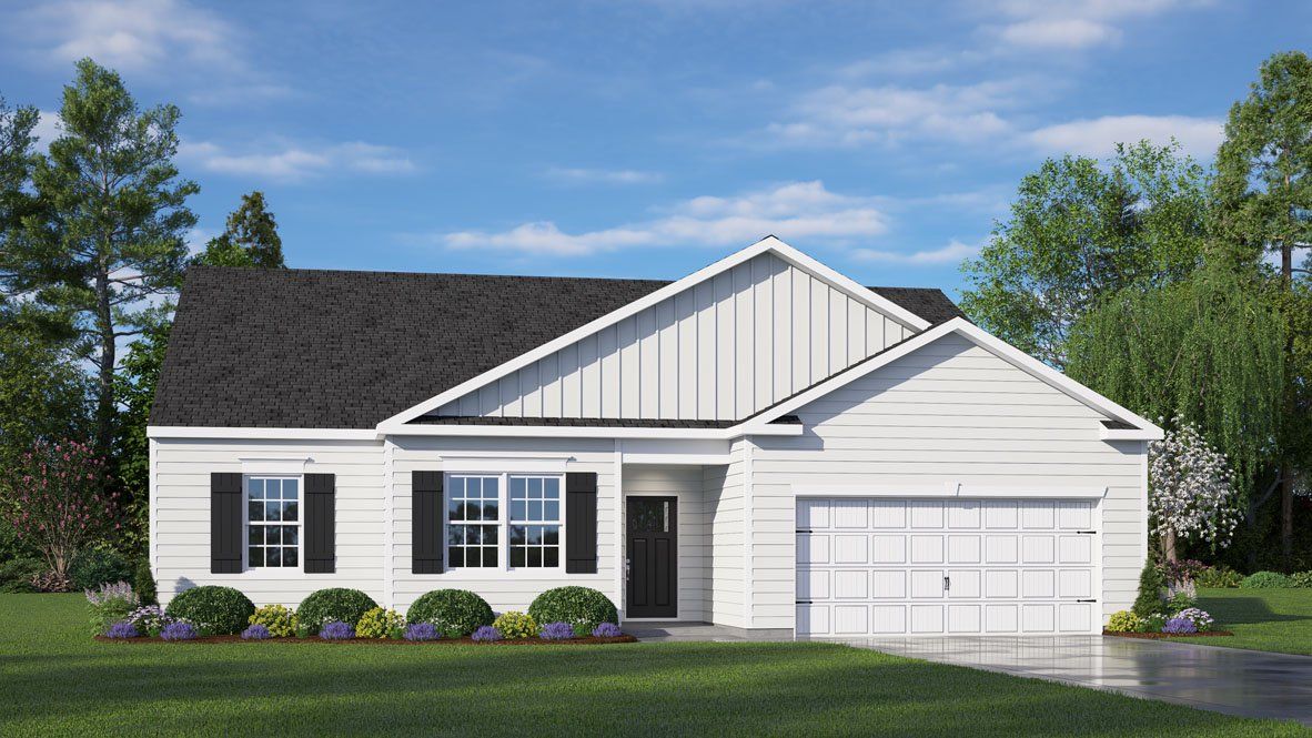 Front exterior of a new home in Dail Farm, Farmville, NC, highlighting curb appeal (Image 1). Front exterior of a new home in Dail Farm, Farmville, NC, highlighting curb appeal (Image 1).