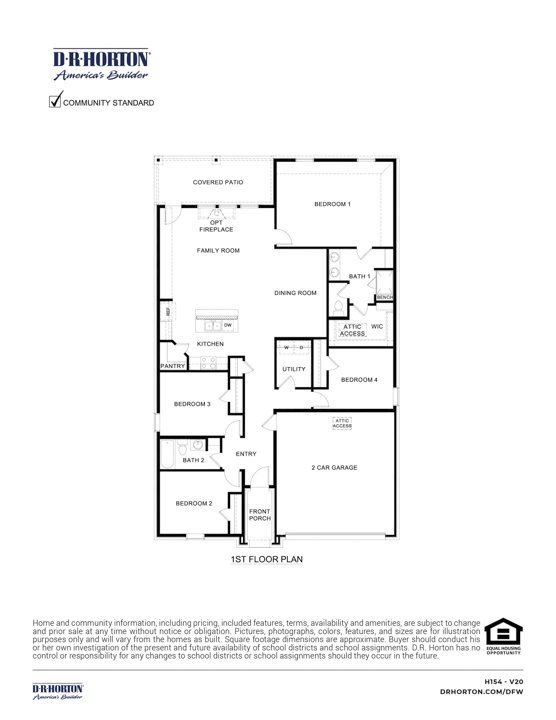 2D floor plan layout for the Elmhurst by D.R. Horton in Woodcreek, Fate, TX (Image 1). 2D floor plan layout for the Elmhurst by D.R. Horton in Woodcreek, Fate, TX (Image 1).