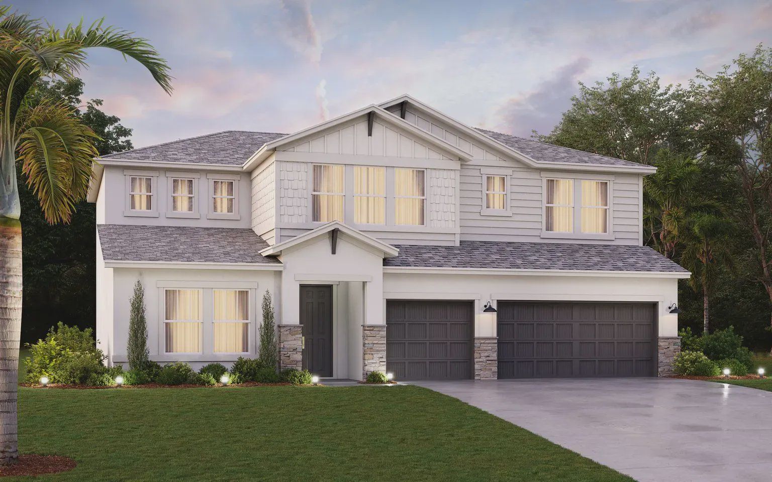 Representative exterior photo of a completed home built from the Florence by Cardel Homes in Southwind, Plant City, FL (Image 1). Representative exterior photo of a completed home built from the Florence by Cardel Homes in Southwind, Plant City, FL (Image 1).