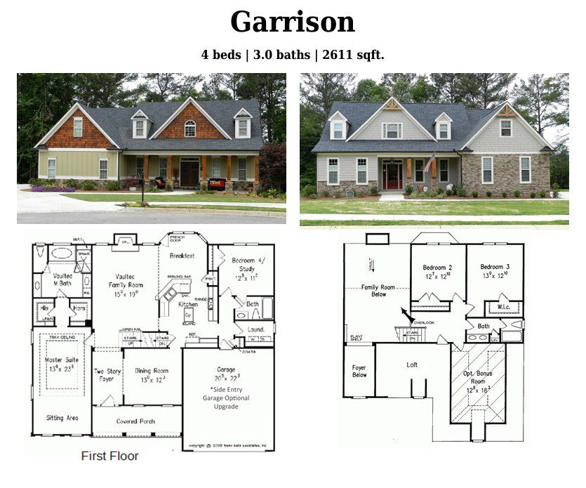 Representative exterior photo of a completed home built from the Garrison by Bamford and Company in Carter Grove, Cartersville, GA (Image 1).