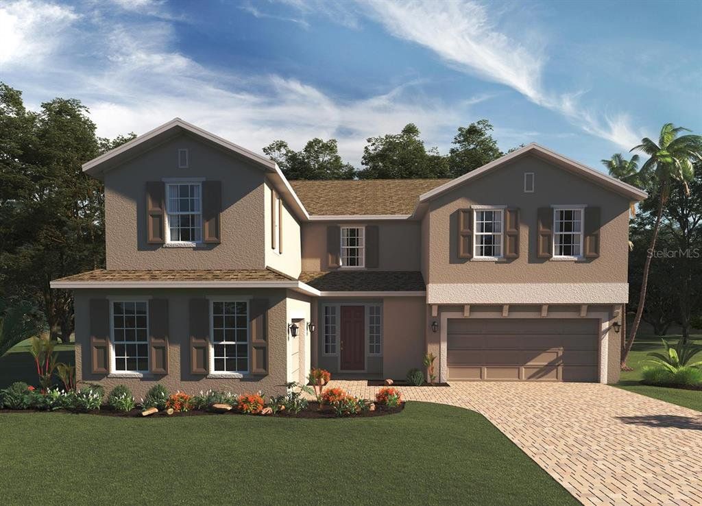 Front exterior of a new home in , Mount Dora, FL, highlighting curb appeal (Image 1). Front exterior of a new home in , Mount Dora, FL, highlighting curb appeal (Image 1).