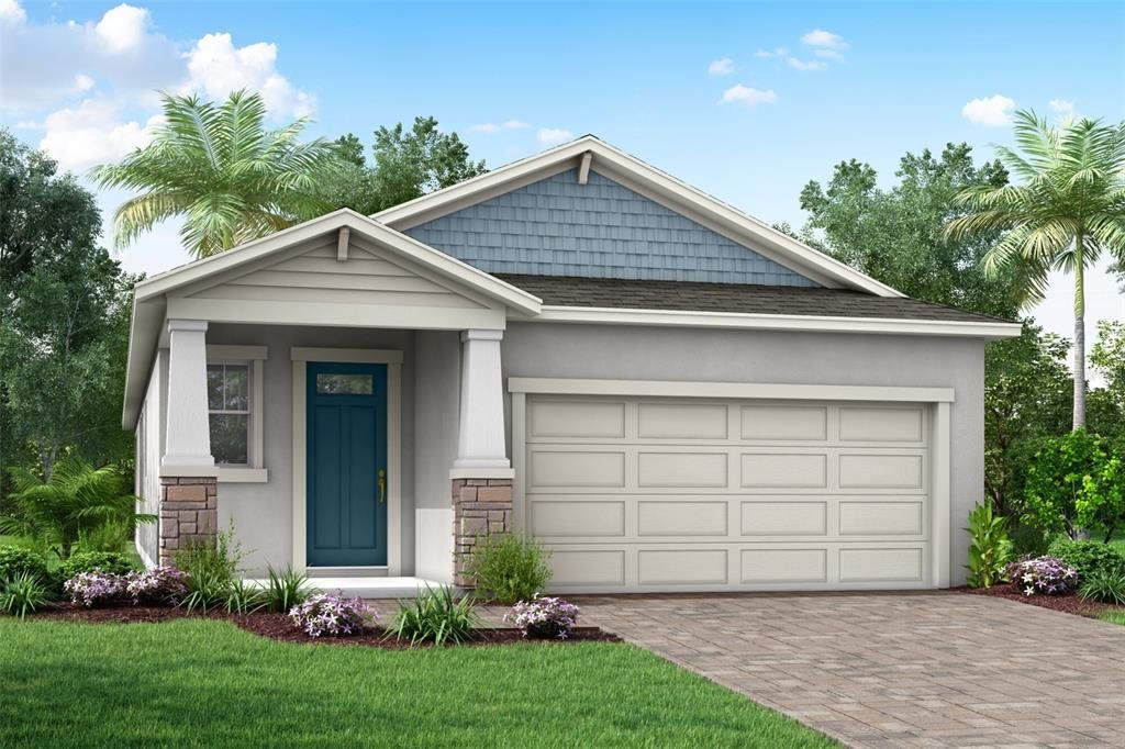 Front exterior of a new home in Sanderling, Palmetto, FL, highlighting curb appeal (Image 1). Front exterior of a new home in Sanderling, Palmetto, FL, highlighting curb appeal (Image 1).