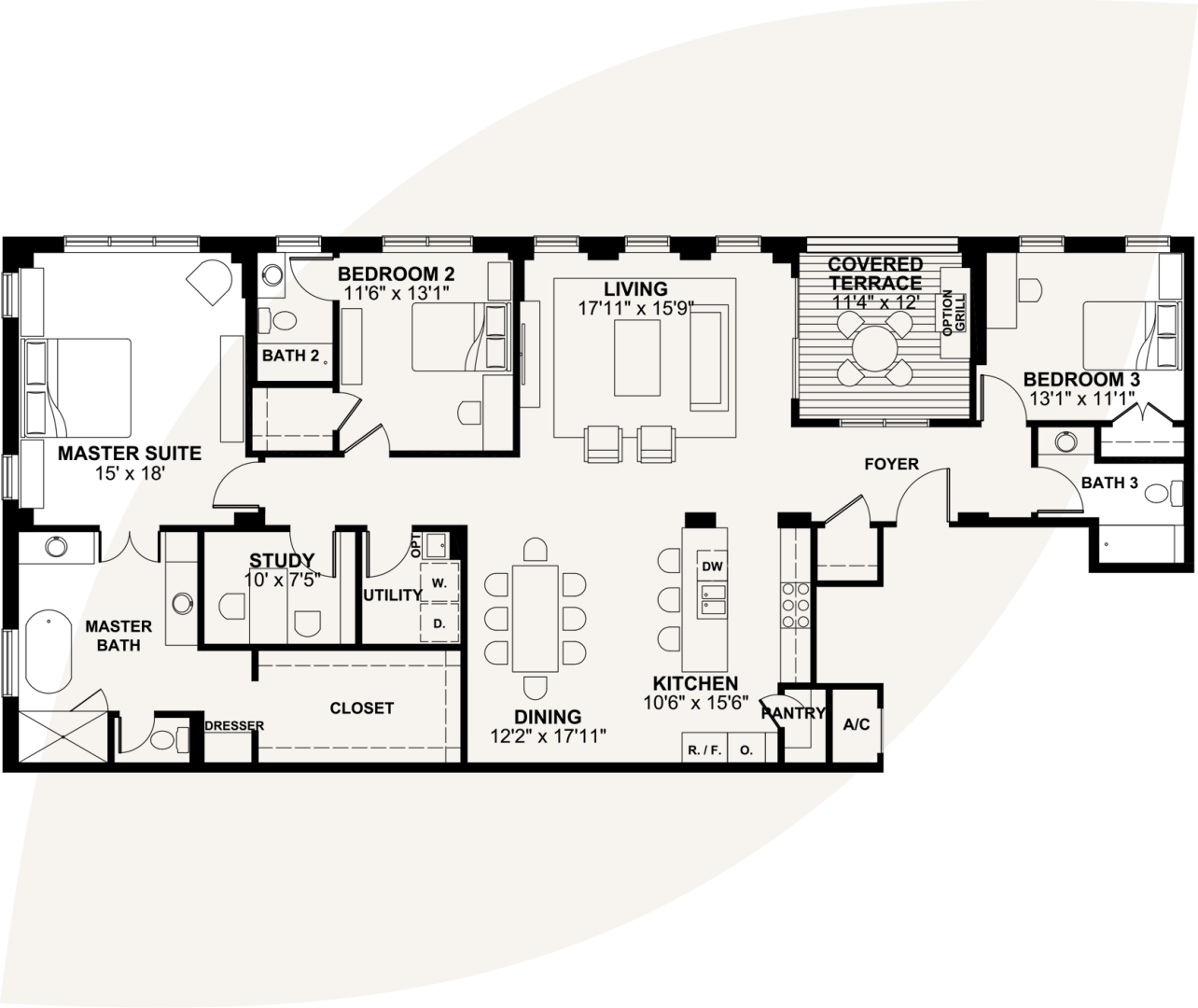 2D floor plan layout for the Chantilly by Citiscape in Mimosa Terrace, Houston, TX (Image 1). 2D floor plan layout for the Chantilly by Citiscape in Mimosa Terrace, Houston, TX (Image 1).