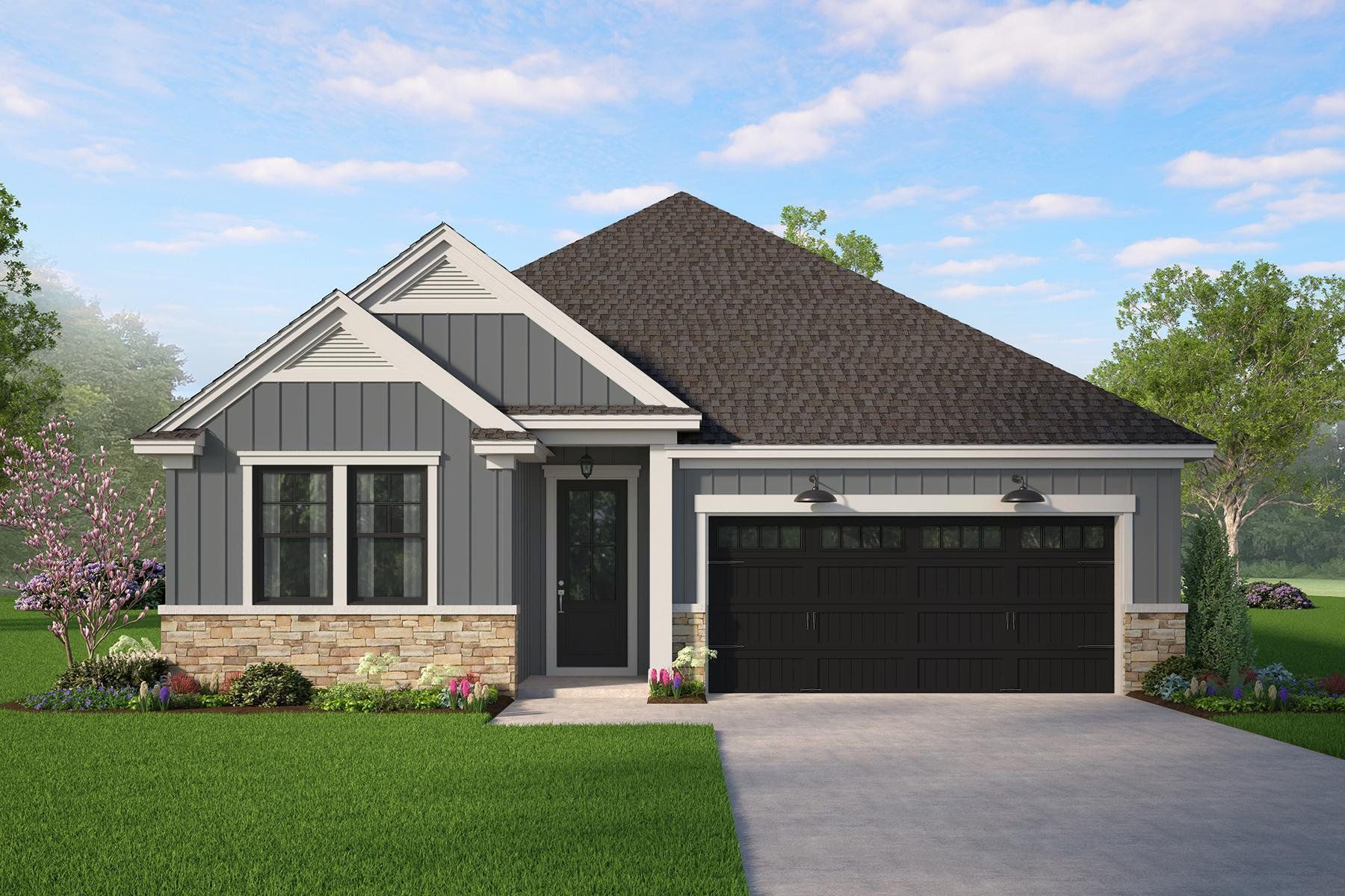Front exterior of a new home in , Moncks Corner, SC, highlighting curb appeal (Image 1).