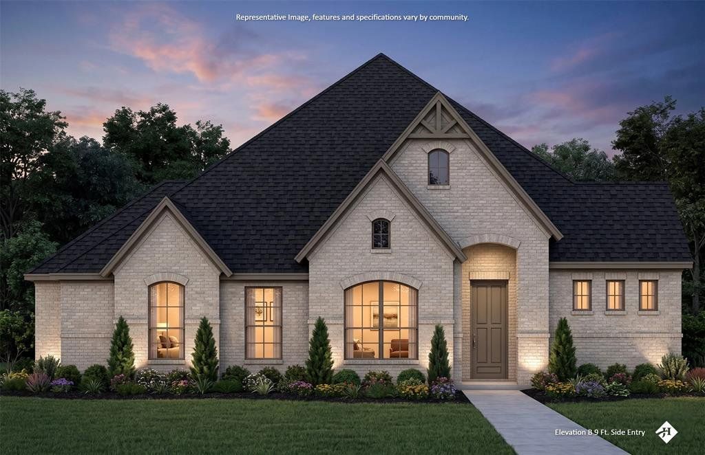 Front exterior of a new home in , Waxahachie, TX, highlighting curb appeal (Image 1). Front exterior of a new home in , Waxahachie, TX, highlighting curb appeal (Image 1).