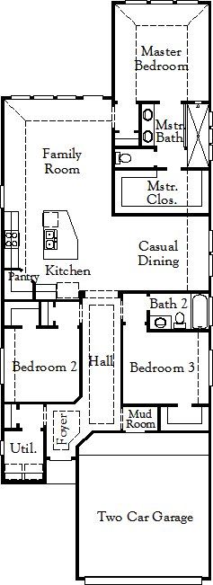 2D floor plan layout for the Kimble (1650-DV-30) by Coventry Homes in Heartland, Heartland, TX (Image 1).
