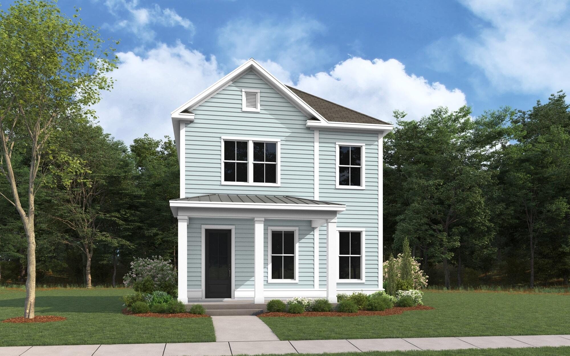 Front exterior of a new home in Twin Lakes, Johns Island, SC, highlighting curb appeal (Image 1). Front exterior of a new home in Twin Lakes, Johns Island, SC, highlighting curb appeal (Image 1).