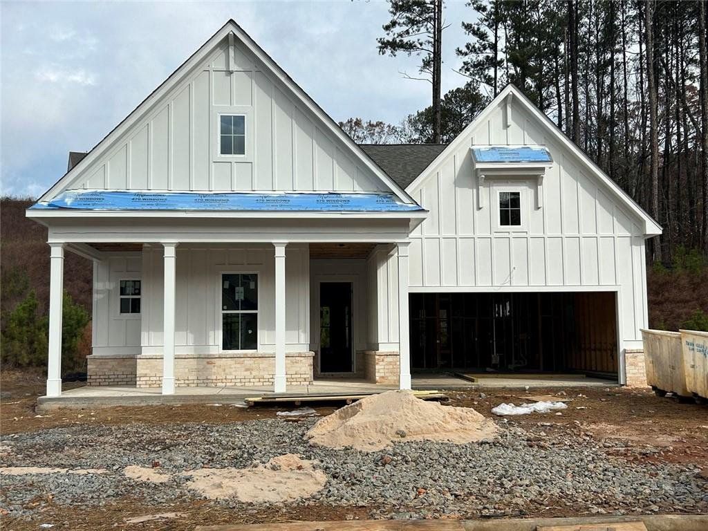 In-progress construction of a new home in , Woodstock, GA (Image 1).