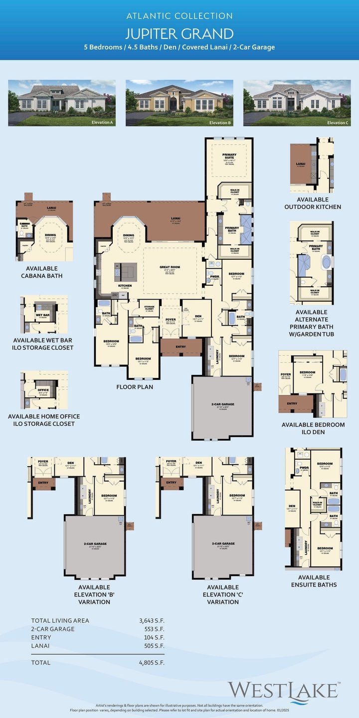 2D floor plan layout for the Jupiter Grand by Minto Communities in Westlake, Westlake, FL (Image 1). 2D floor plan layout for the Jupiter Grand by Minto Communities in Westlake, Westlake, FL (Image 1).