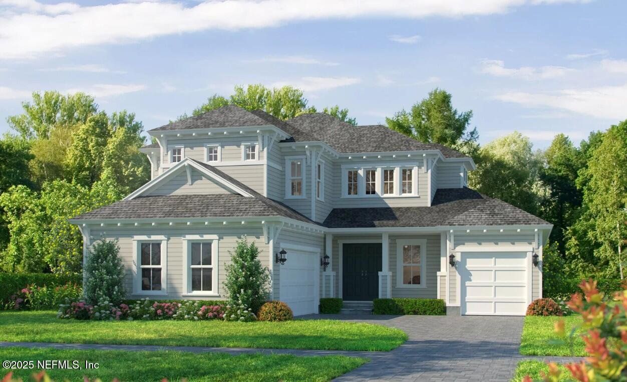 Front exterior of a new home in Seven Pines, Jacksonville, FL, highlighting curb appeal (Image 1). Front exterior of a new home in Seven Pines, Jacksonville, FL, highlighting curb appeal (Image 1).