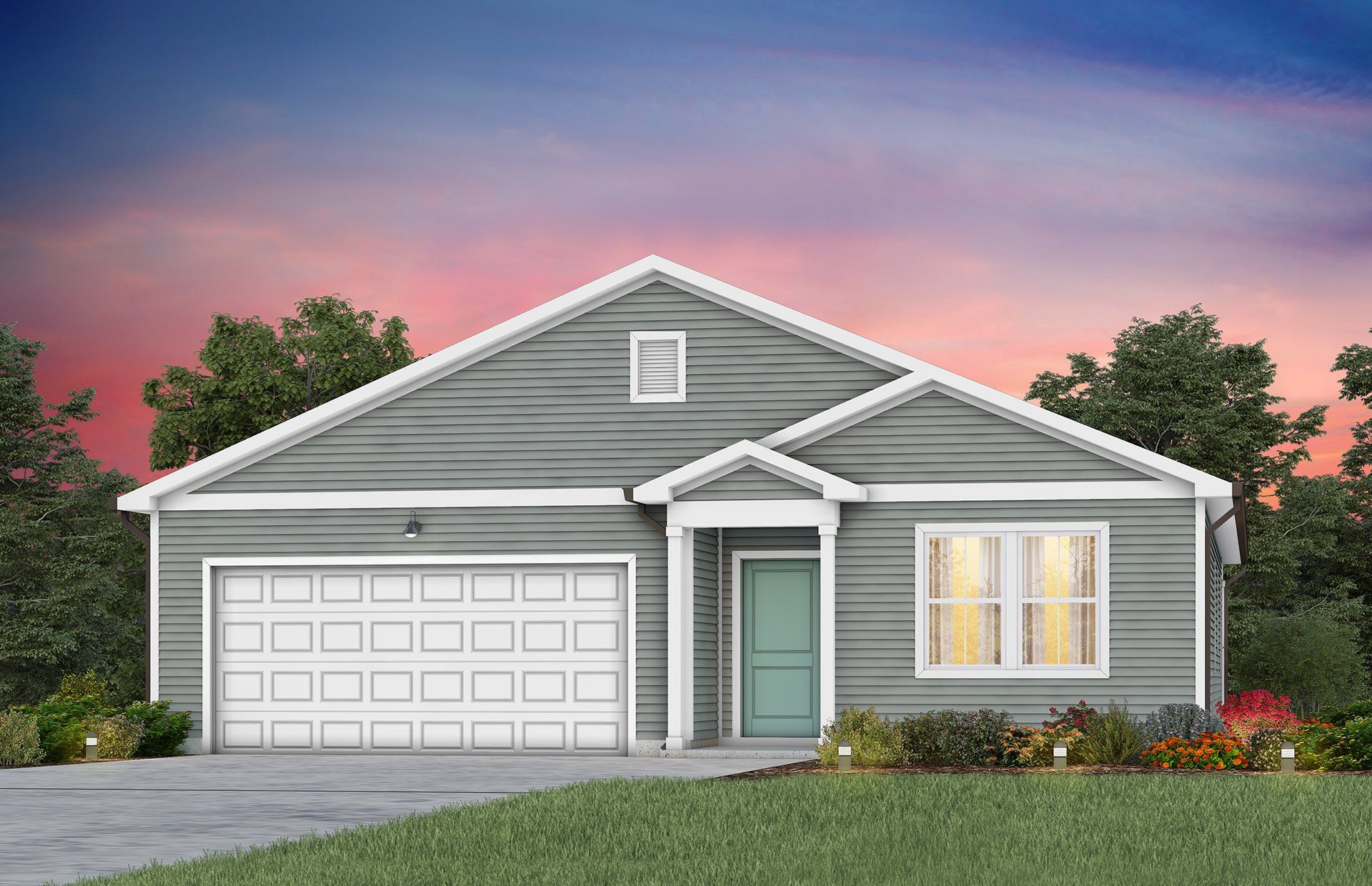 Front exterior of a new home in Highlands of Carter's Station, Columbia, TN, highlighting curb appeal (Image 1). Front exterior of a new home in Highlands of Carter's Station, Columbia, TN, highlighting curb appeal (Image 1).