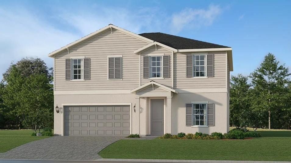 Front exterior of a new home in Lennar at Turnleaf, Punta Gorda, FL, highlighting curb appeal (Image 1). Front exterior of a new home in Lennar at Turnleaf, Punta Gorda, FL, highlighting curb appeal (Image 1).