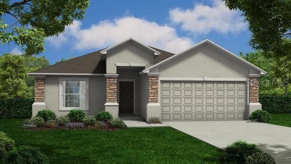 Front exterior of a new home in , Winter Haven, FL, highlighting curb appeal (Image 1). Front exterior of a new home in , Winter Haven, FL, highlighting curb appeal (Image 1).