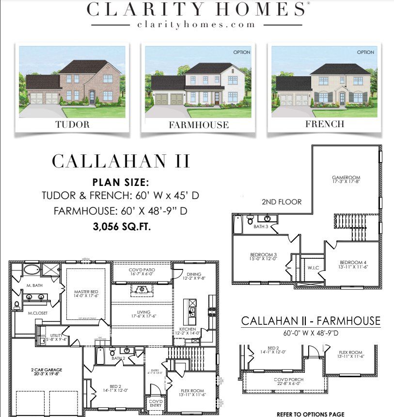 2D floor plan layout for the Callahan II by Clarity Homes in Brookside Phase IV, Benbrook, TX (Image 1). 2D floor plan layout for the Callahan II by Clarity Homes in Brookside Phase IV, Benbrook, TX (Image 1).