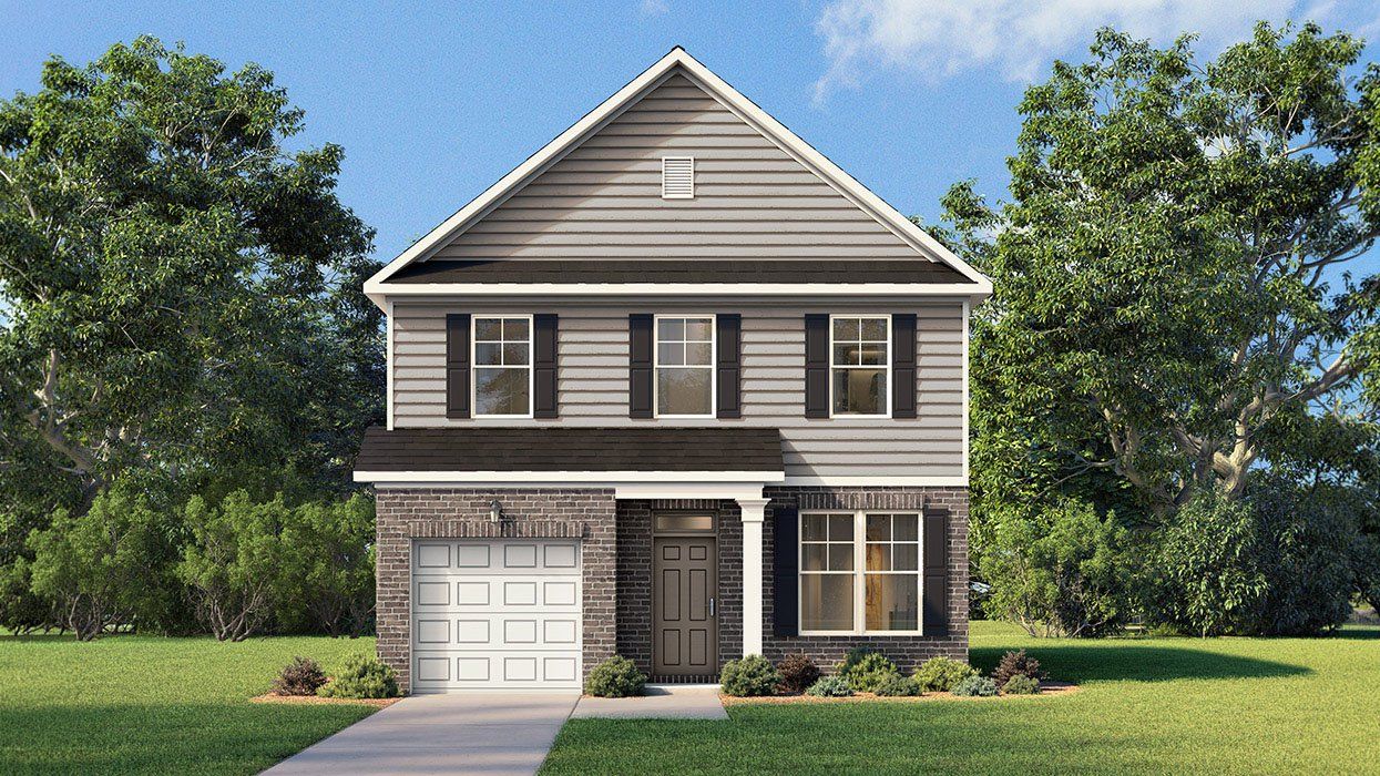 Front exterior of a new home in Byrd Village, Graniteville, SC, highlighting curb appeal (Image 1). Front exterior of a new home in Byrd Village, Graniteville, SC, highlighting curb appeal (Image 1).