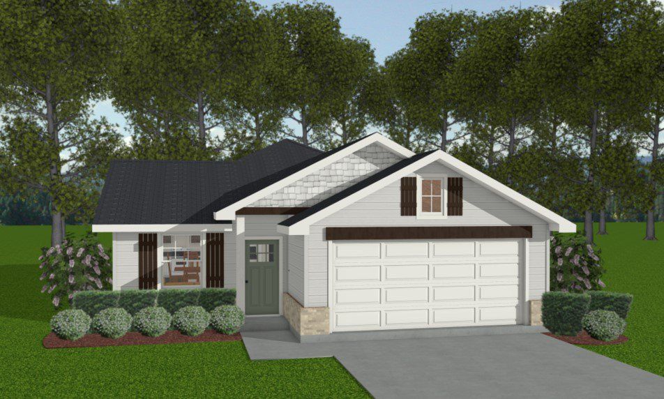 Front exterior of a new home in Bonham Trace, Bryan, TX, highlighting curb appeal (Image 1). Front exterior of a new home in Bonham Trace, Bryan, TX, highlighting curb appeal (Image 1).