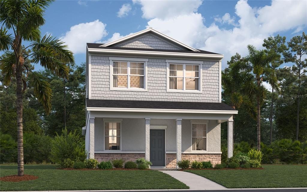 Front exterior of a new home in , Wesley Chapel, FL, highlighting curb appeal (Image 1). Front exterior of a new home in , Wesley Chapel, FL, highlighting curb appeal (Image 1).